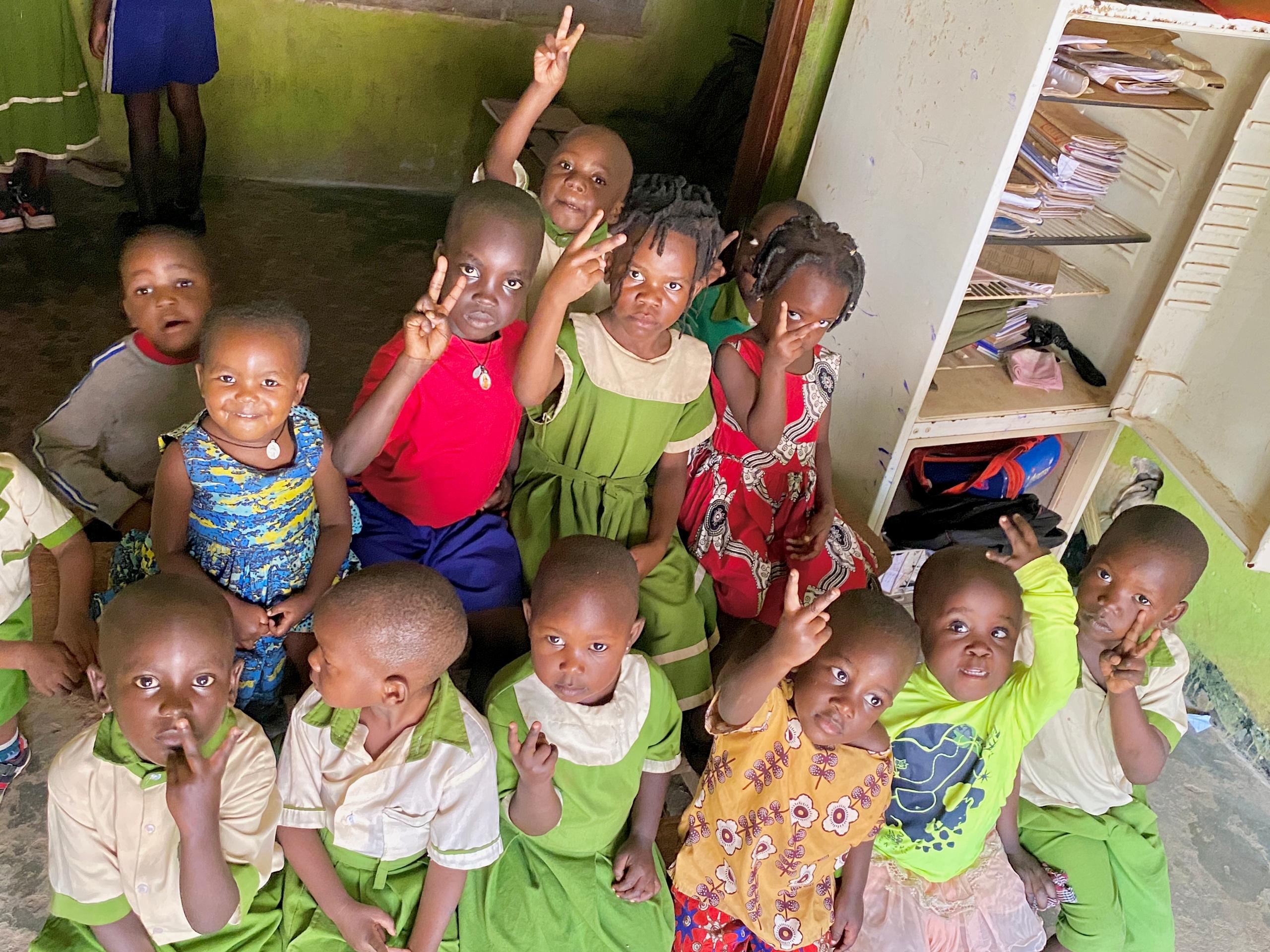 Children studying in class